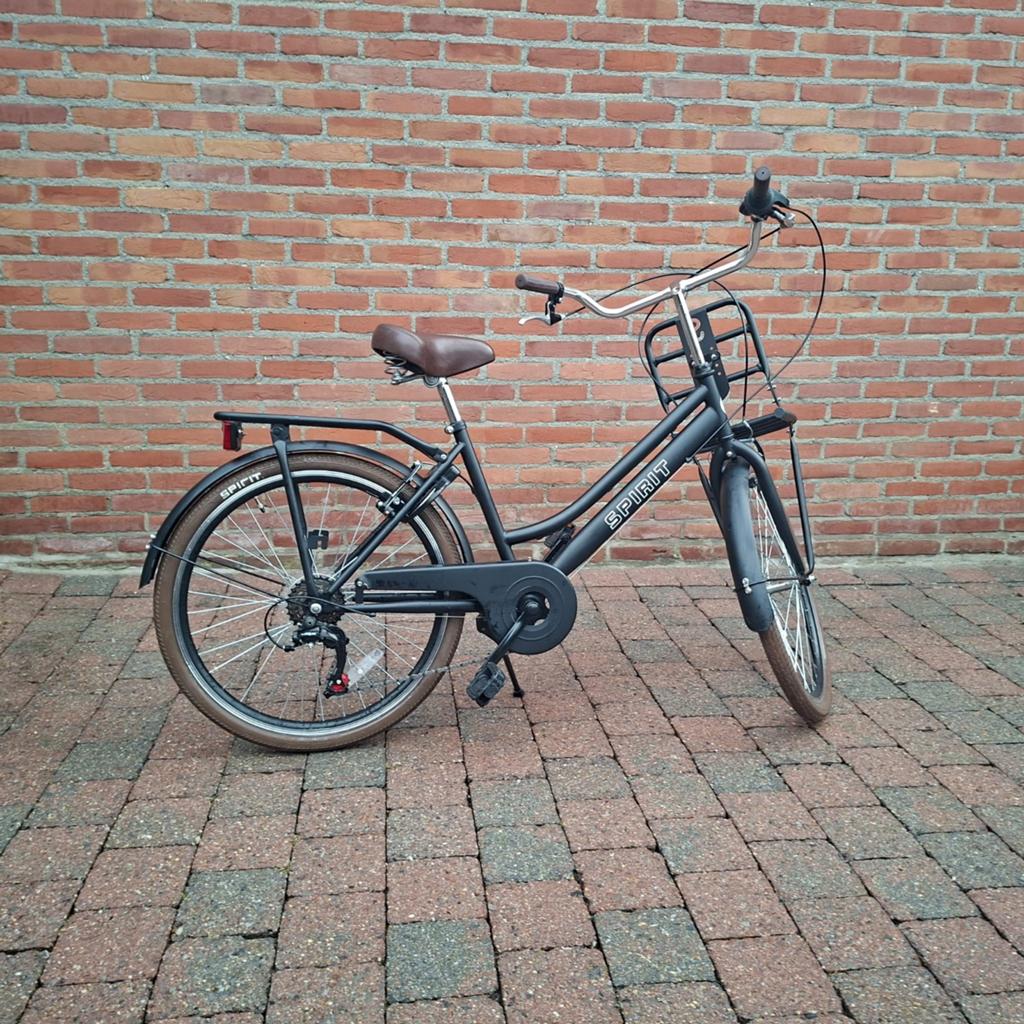 Spirit Transportfiets Zwart - Zo goed als nieuw, Overige merken, Velgrem, Versnellingen, Ophalen of Verzenden