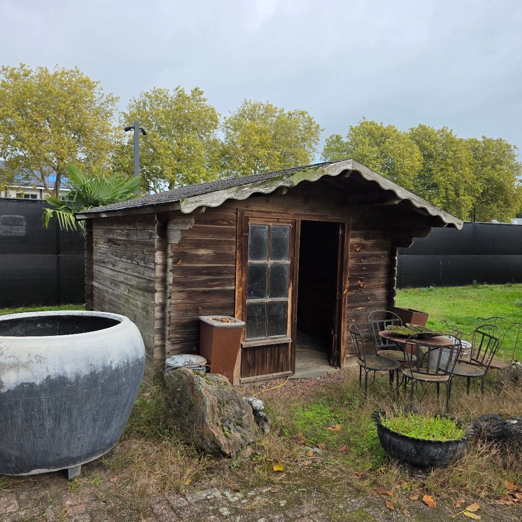 mooi groot houten tuinhuis 300x300 cm dubbele deuren+ luifel, Tuin en Terras, Ophalen, 250 tot 500 cm, Schuur, 2 ramen