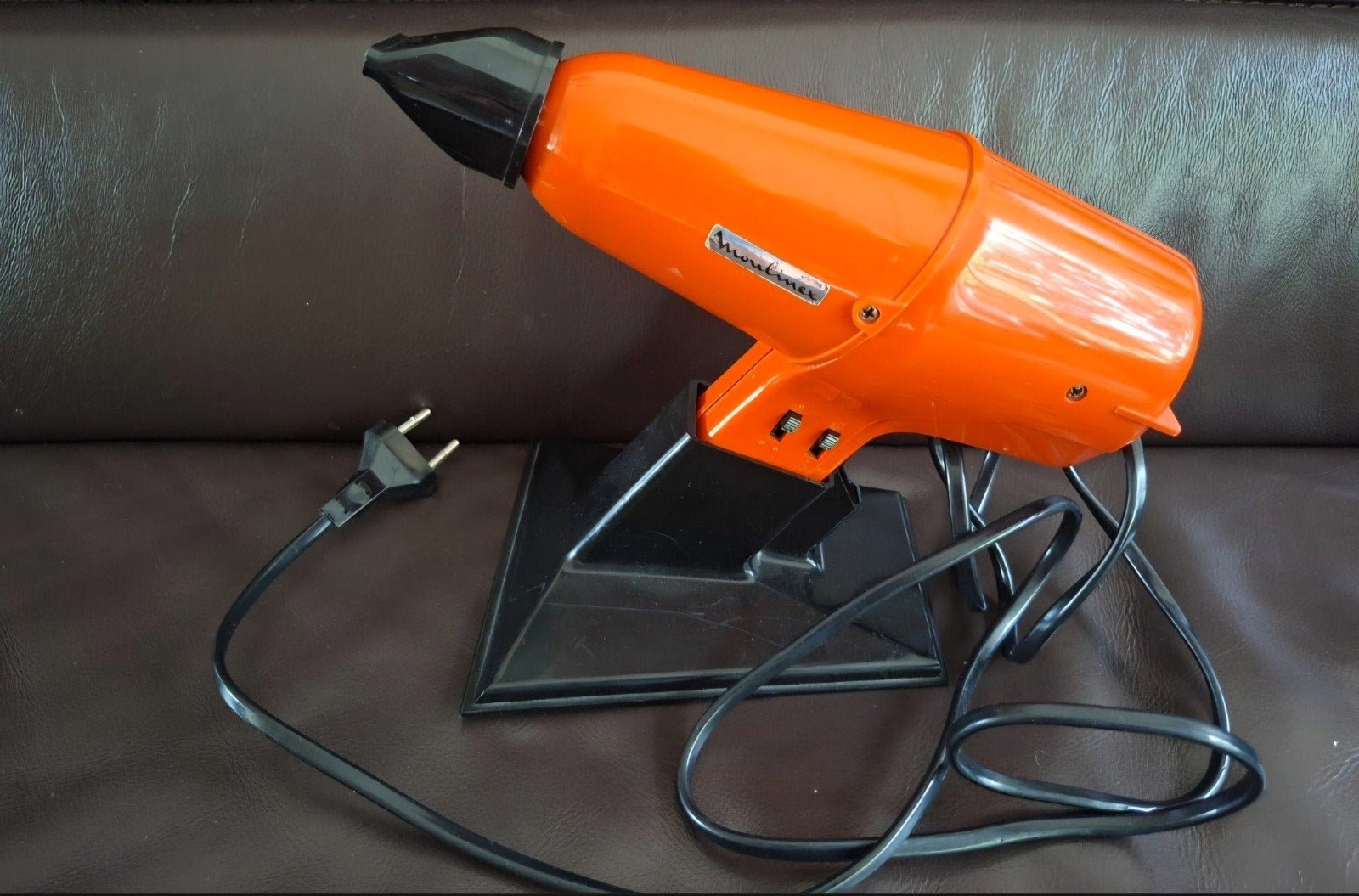 Nostalgische oranje Moulinex haarfohn, Ophalen, Huis en Inrichting