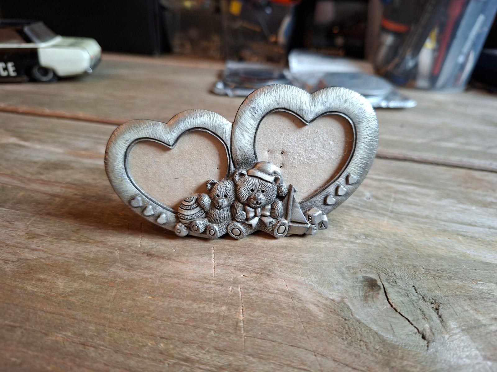 Hartvormig fotolijstje met beertjes, Ophalen of Verzenden