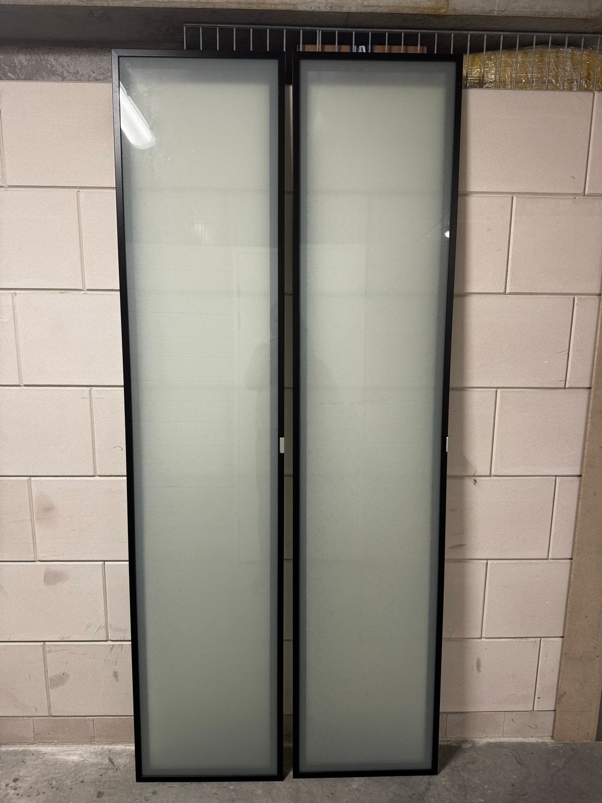 IKEA Fevik matglazen deurpanelen 49x229 cm (2 stuks), Huis en Inrichting, Kasten | Kledingkasten, Ophalen, Minder dan 50 cm, Gebruikt