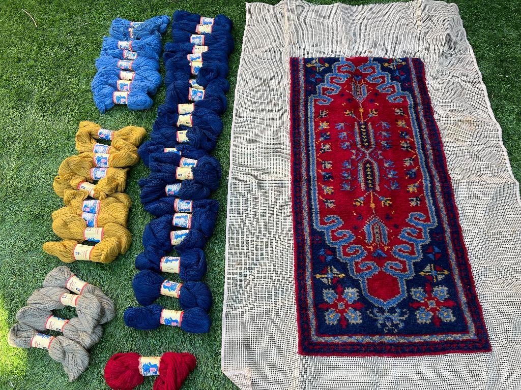 Soedan Motecht scheerwol | 43 nieuwe strengen + tapijt, Ophalen of Verzenden, Nieuw, Breien of Haken, Wol of Garen