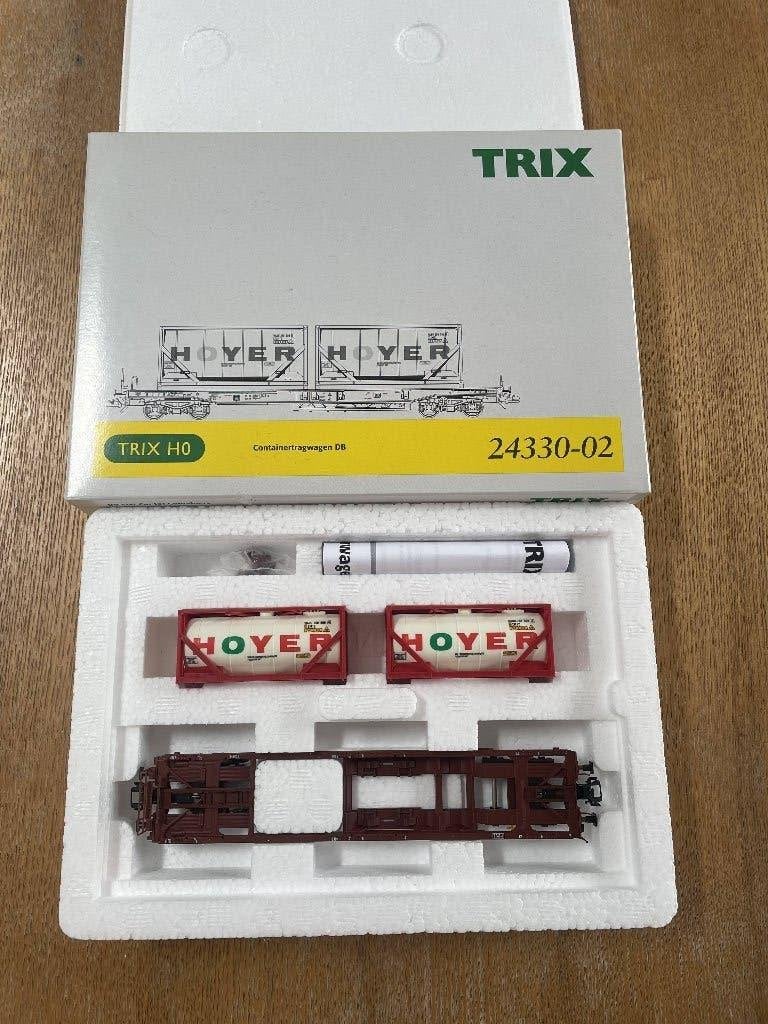 Trix H0 24330-02 Hoyer Container Carrier van de DB, Gelijkstroom, Trix, Ophalen of Verzenden, Nieuw