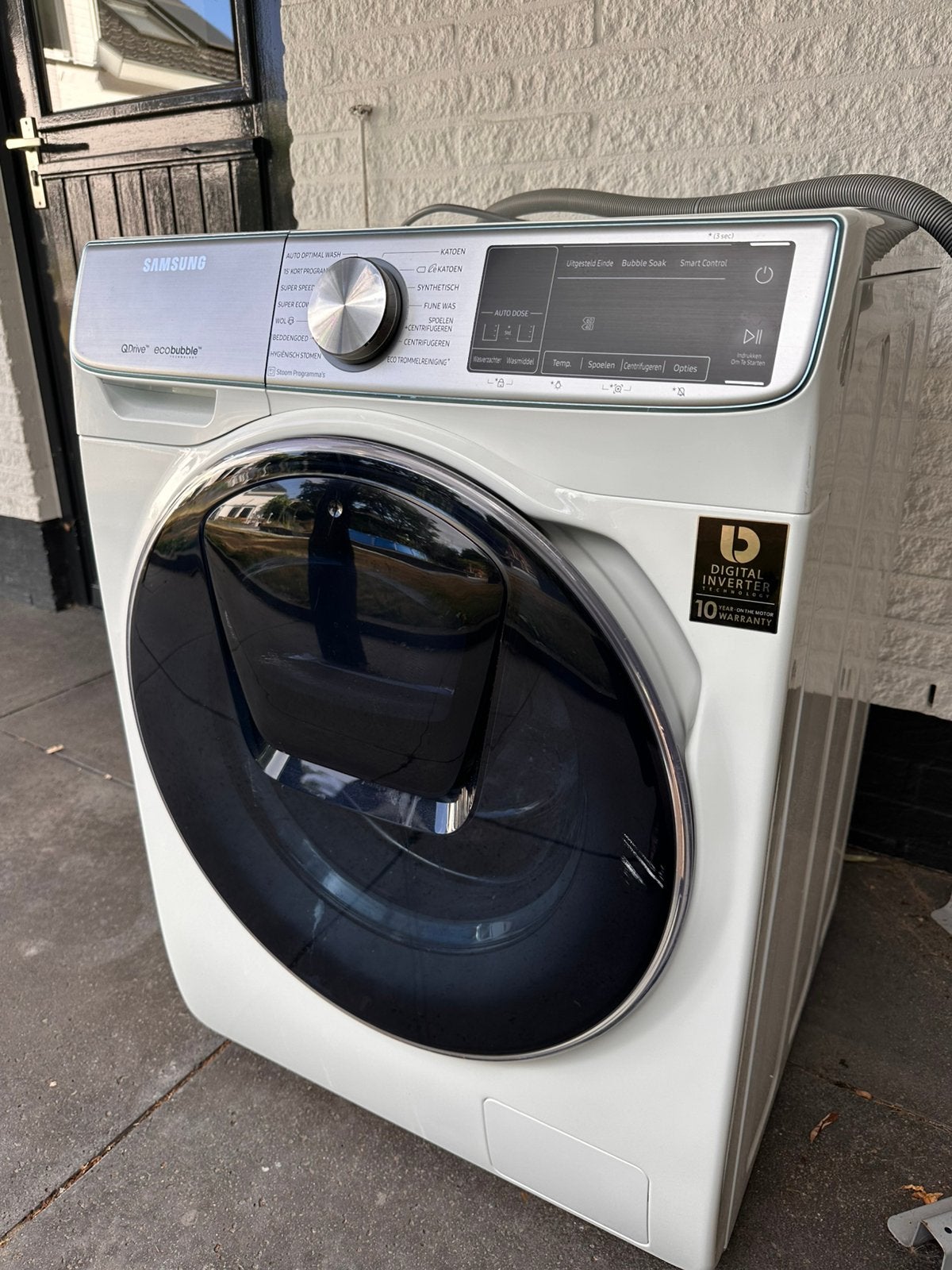 Samsung 9 KG wasmachine Q-Drive. Energie zuinig, Ophalen, 1200 tot 1600 toeren, Gebruikt, 8 tot 10 kg