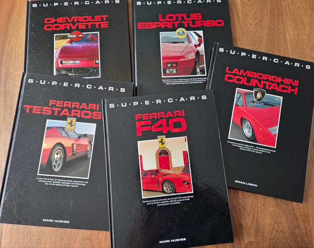 5 Salamander Supercars boeken, 1988-1990, Ophalen of Verzenden, Gelezen, Ferrari