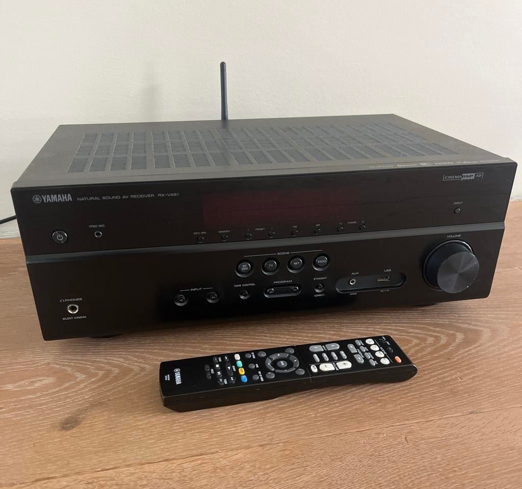 Yamaha RX-V481 AV Receiver 5.1 (Bluetooth, wifi, 4k), Ophalen, Yamaha, 120 watt of meer, Gebruikt