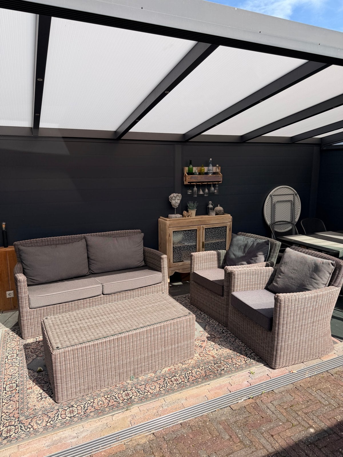 Mondial Living Loungeset Wicker / bank / stoelen / tafel, Ophalen, 4 zitplaatsen, Gebruikt, Loungeset