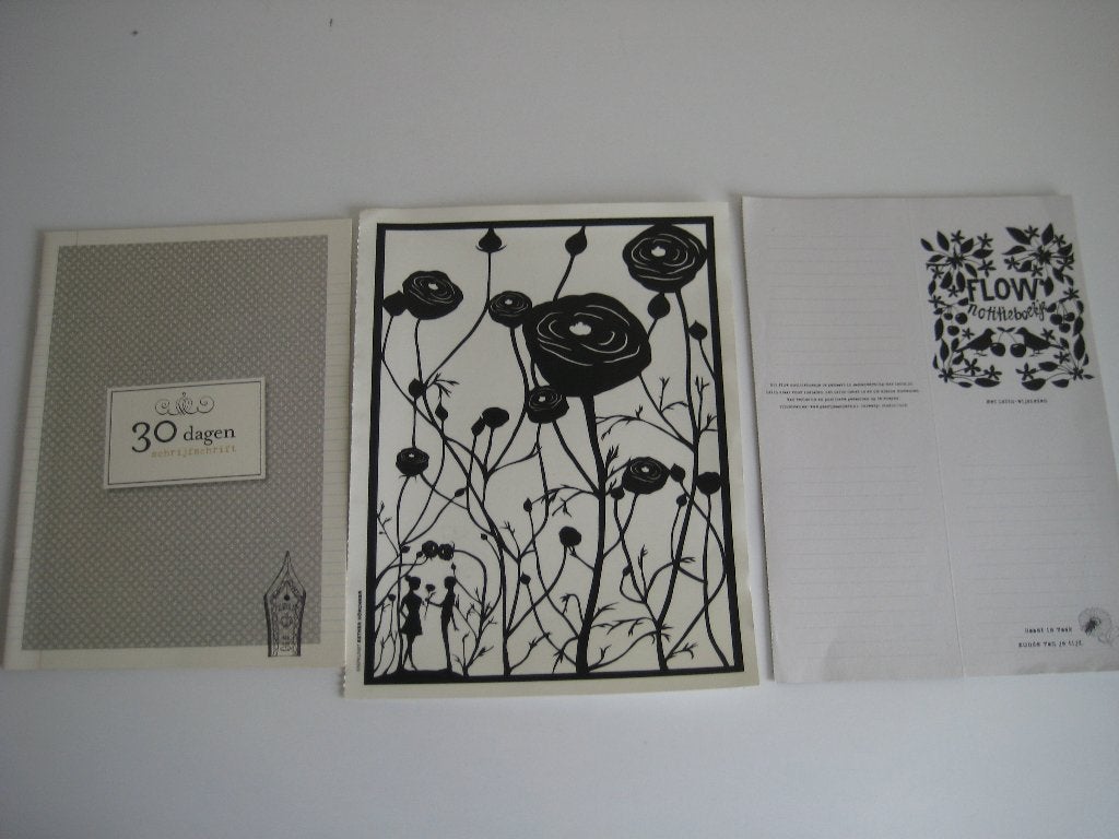 Flow schrijfschrift, notitieboekje + raamstickers NIEUW, Ophalen of Verzenden, Nieuw, A4