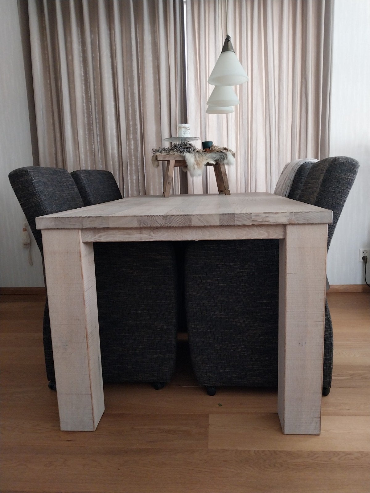 Kingston Eetkamertafel met 4 Amstelveen Stoelen, Huis en Inrichting, Gebruikt, Overige materialen, 150 tot 200 cm, Vier personen