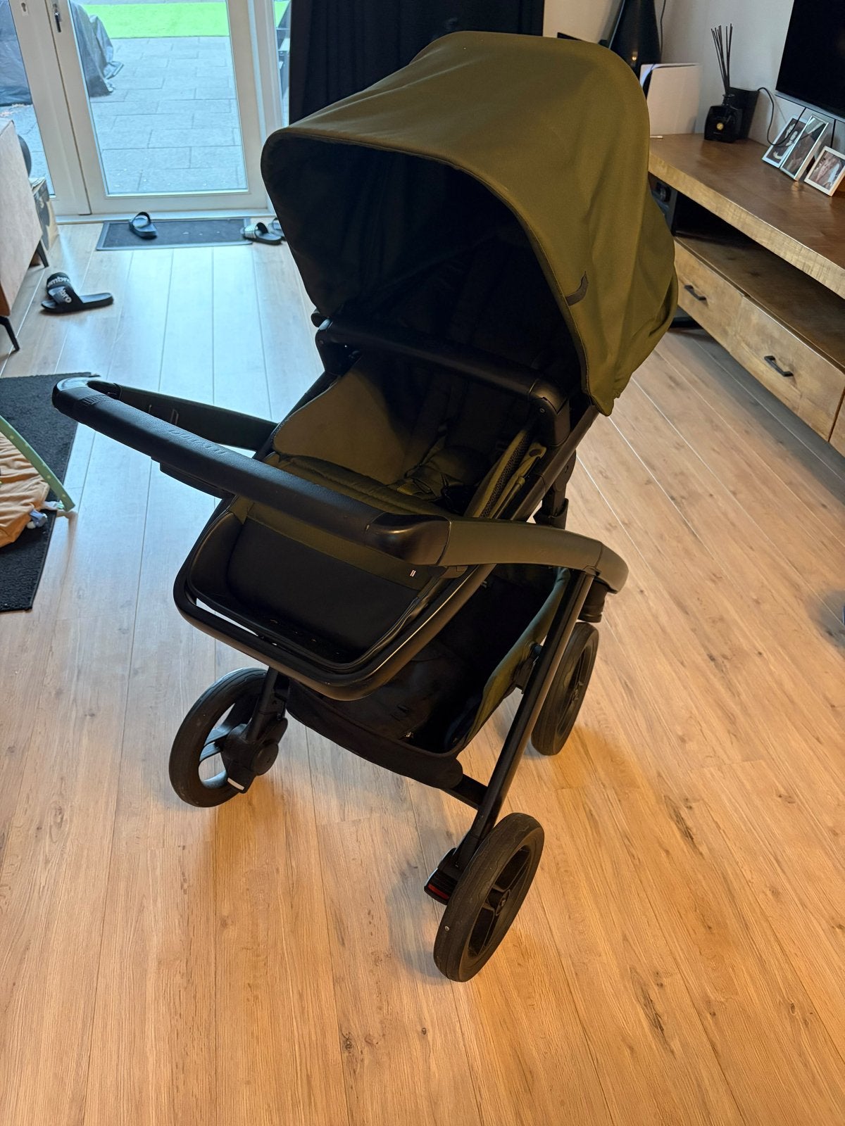 Dubatti 2 Kinderwagen - Olijfgroen, Ophalen, Gebruikt, Overige merken, Regenhoes