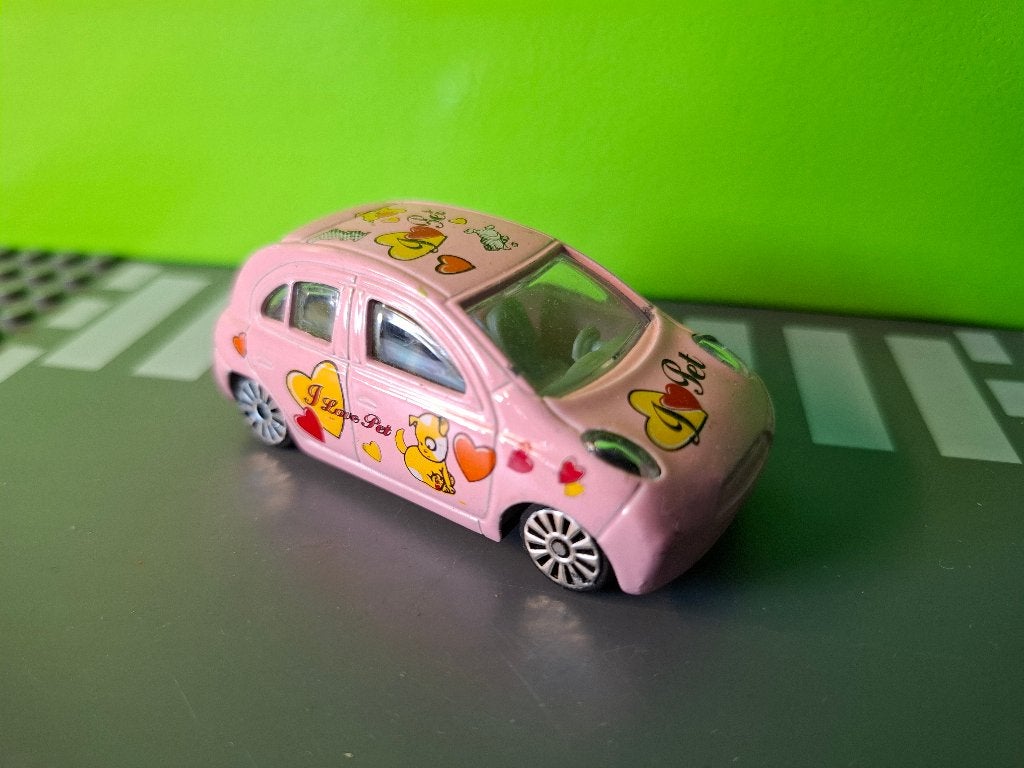 Pioneer - Nissan March Micra [roze] 1/55 2, Ophalen of Verzenden, Gebruikt, Auto