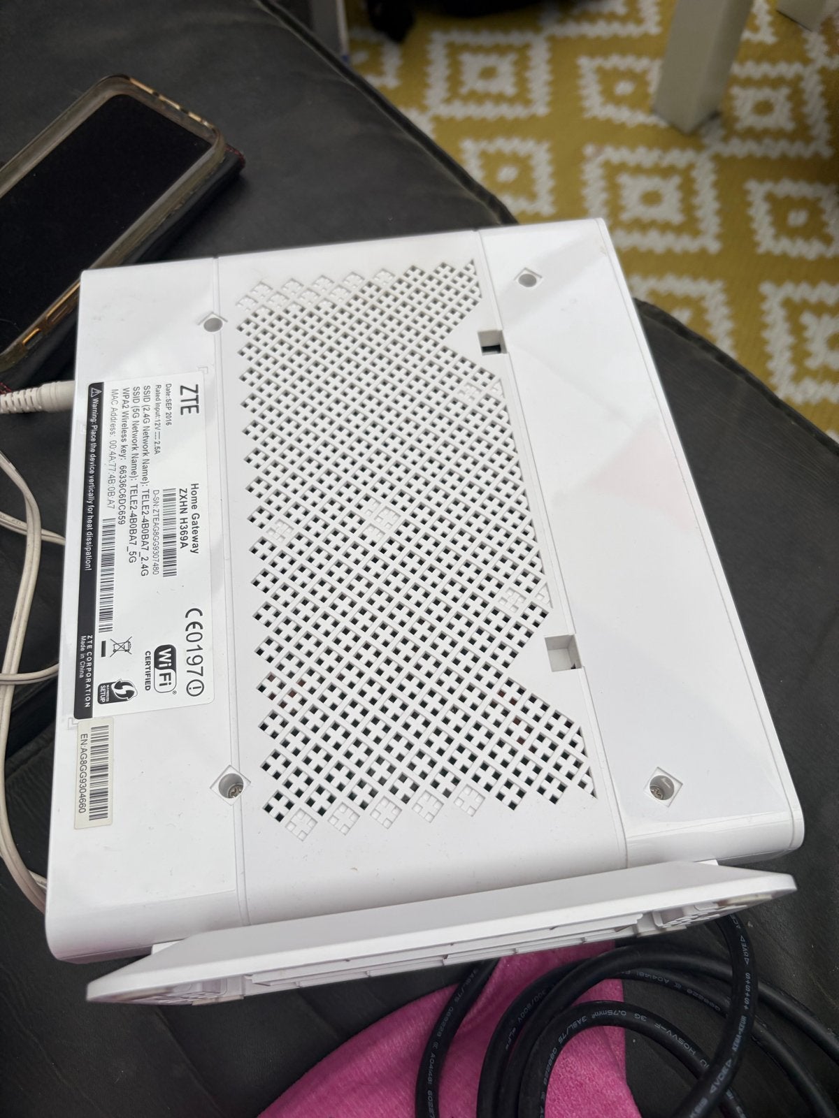 Tele2 ZTE Home Gateway ZXV10 H368A Modem/Router, Ophalen, Gebruikt, Modem