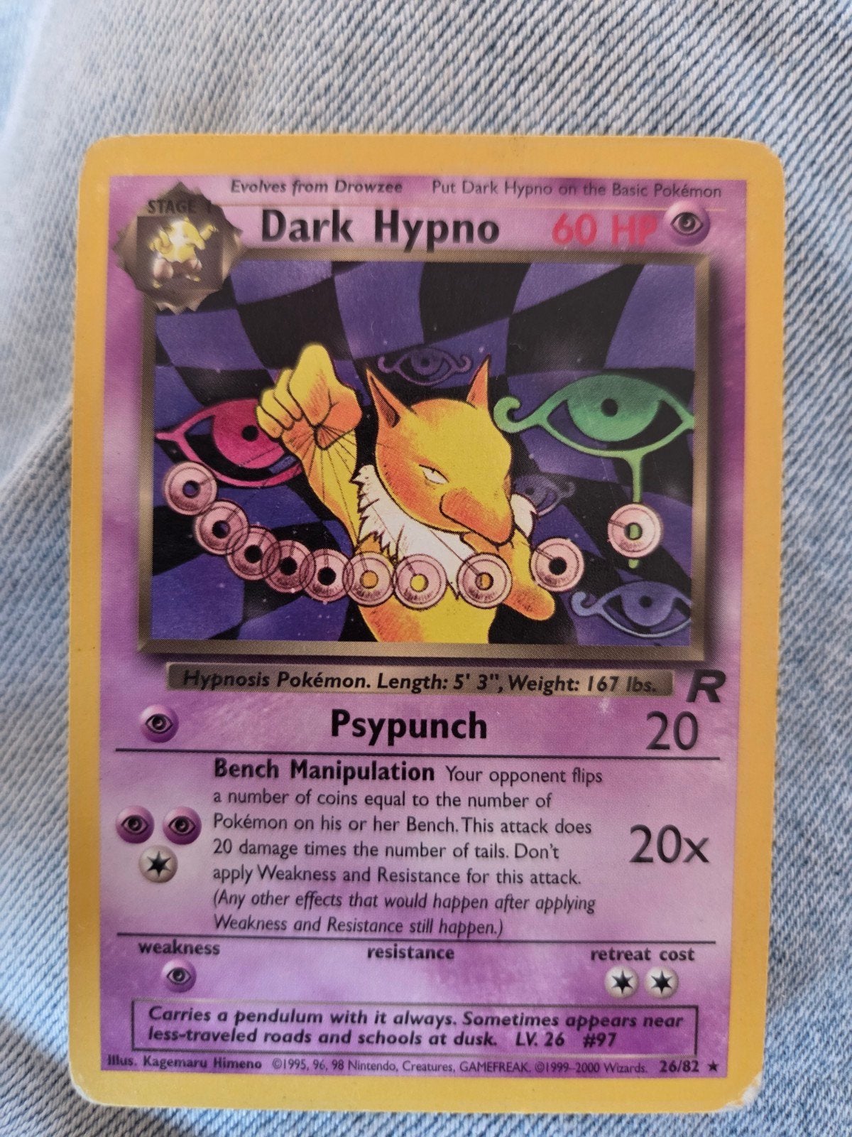 Pokémon Dark Hypno (26/82) - Wizards 2000, Ophalen of Verzenden, Gebruikt, Losse kaart