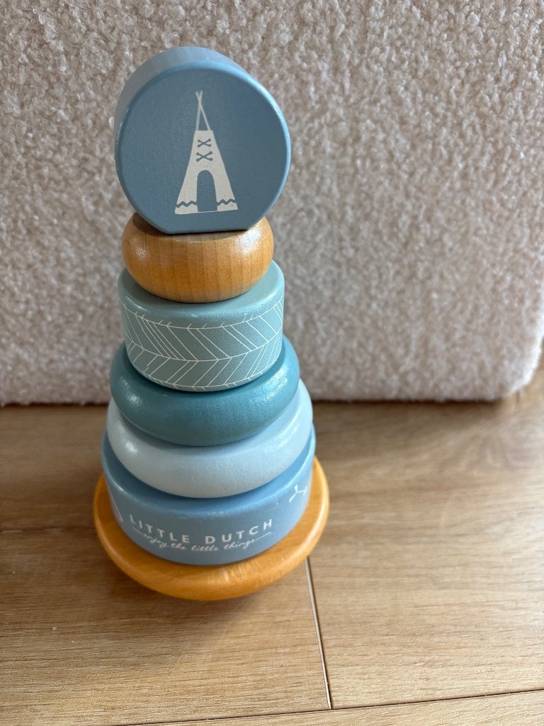 Little Dutch houten tuimelaar/stapelringen, Kinderen en Baby's, Speelgoed | Houten speelgoed, Ophalen of Verzenden, Zo goed als nieuw