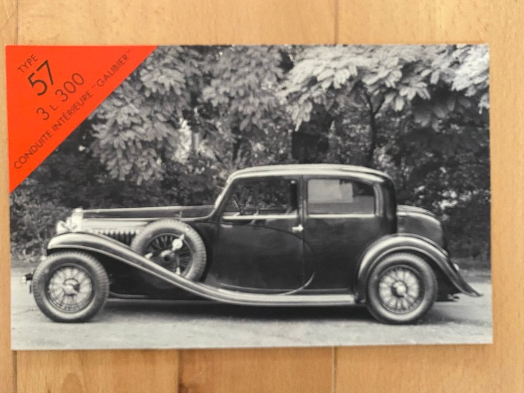 Bugatti Type 57 Galibier  -  Folder - Brochure, Ophalen of Verzenden, Zo goed als nieuw, Overige merken, Bugatti