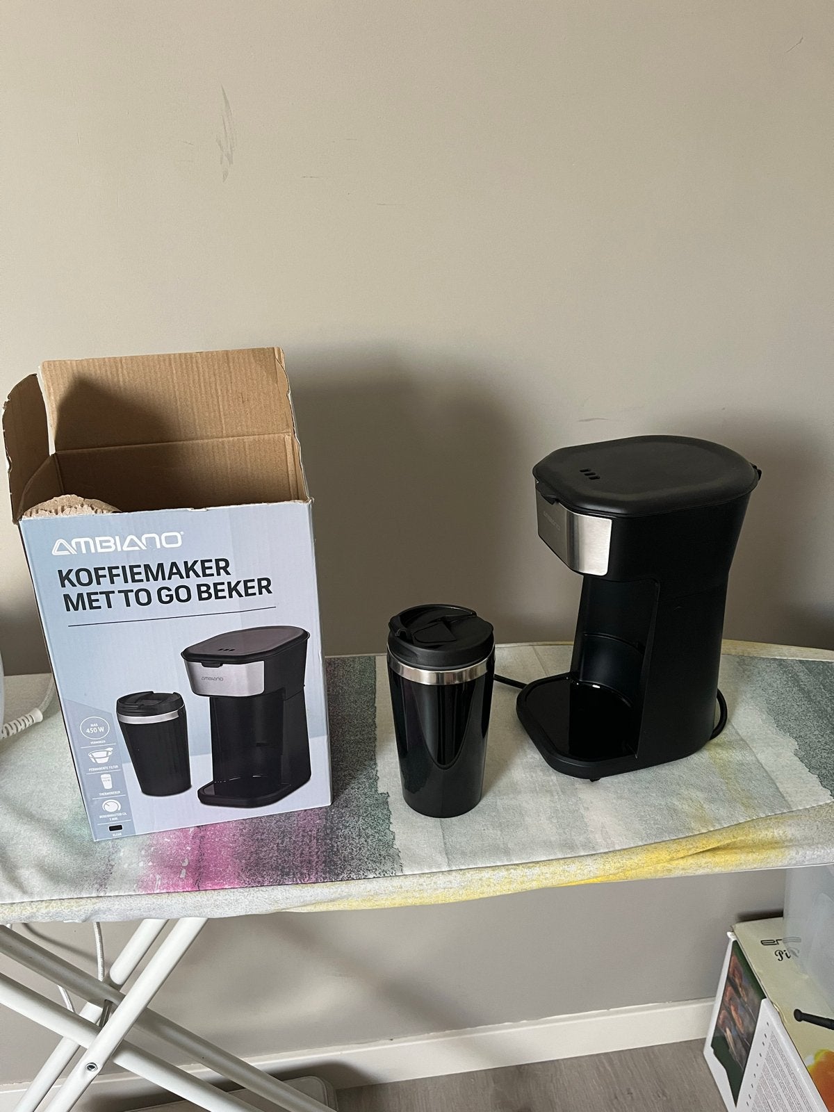 Ambiano Koffiezetapparaat met To Go Beker - Zo goed als nieu, Witgoed en Apparatuur, Koffiemachine, Gemalen koffie, Ophalen of Verzenden