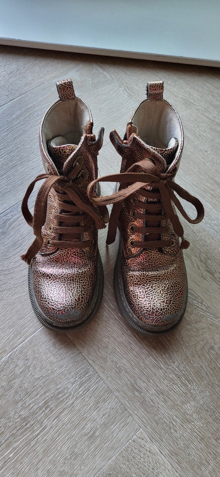 Shoesme Copper Metallic meiden enkellaarsjes maat 31*Teab*, Gebruikt, Meisje, Ophalen of Verzenden, Laarzen