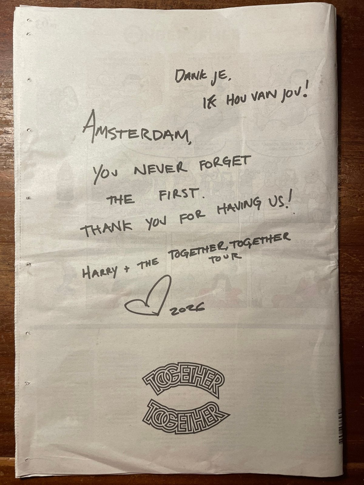 HARRY ️ AMSTERDAM 2026 Het Parool!, Verzamelen, Verzenden, Zo goed als nieuw, Boek, Tijdschrift of Artikel