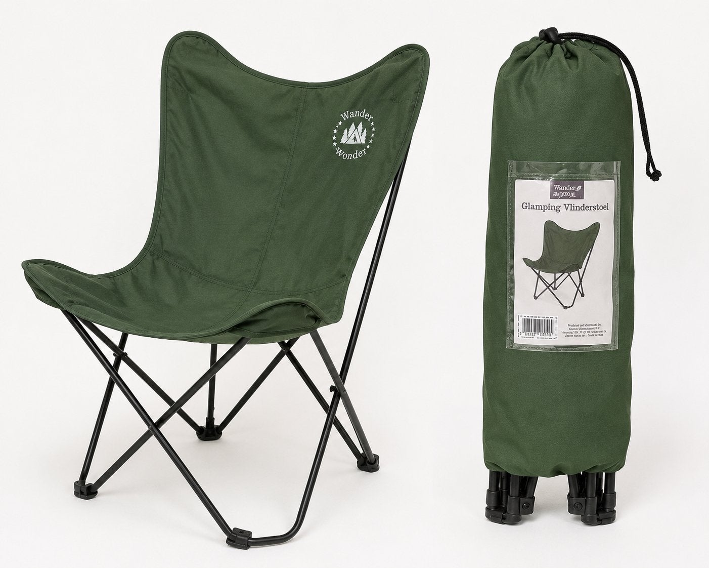 Nieuwe Wander Wonder vlinderstoel van Obelink (2 stuks), Caravans en Kamperen, Kampeermeubelen, Ophalen, Nieuw, Campingstoel