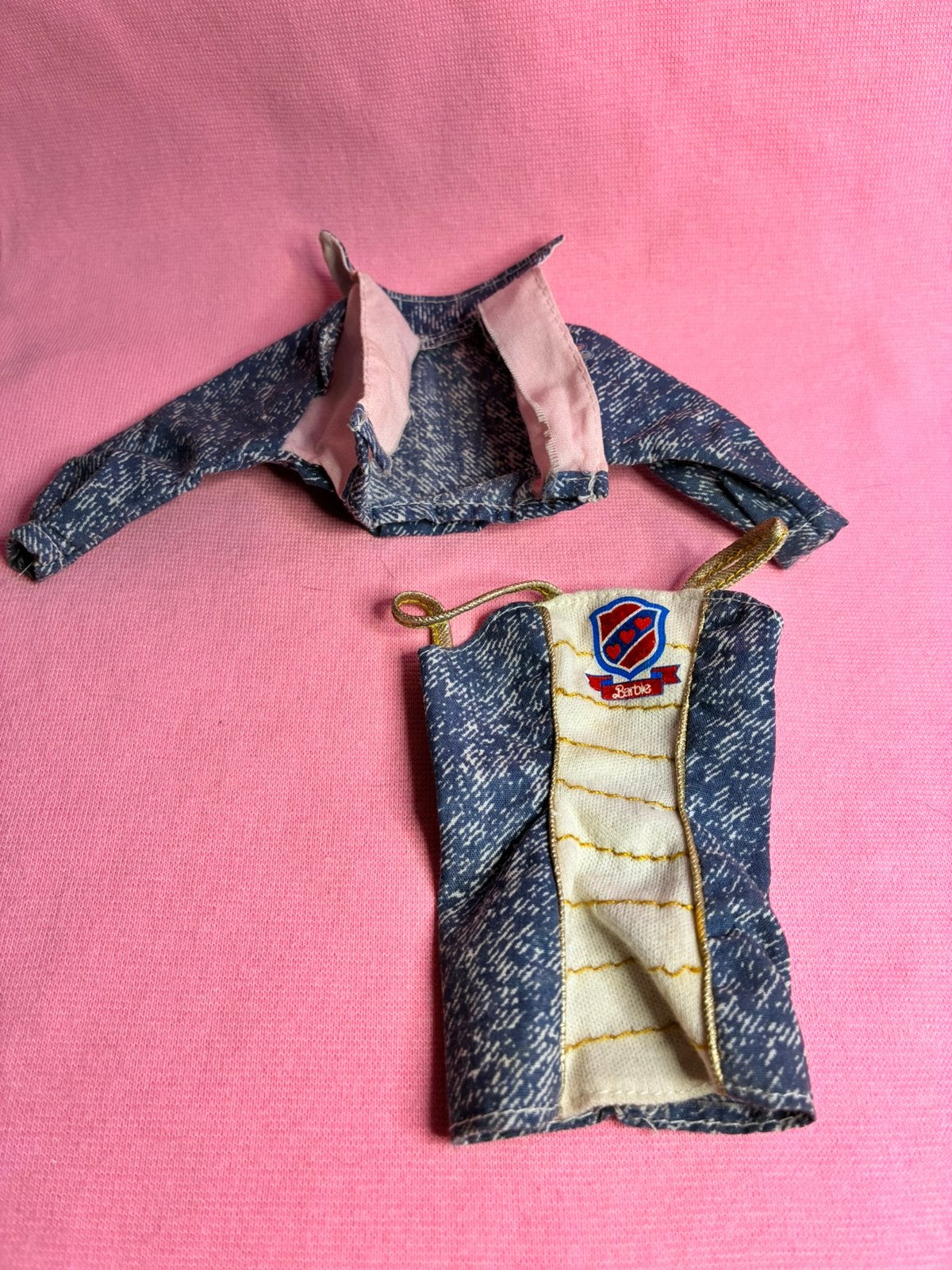 Kledingset Jeans Boutique Barbie 1988. Vintage, Ophalen, Gebruikt, Kleertjes