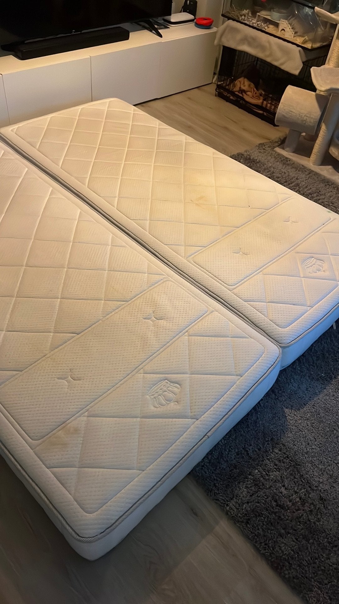 Twee Auping matrassen, Ophalen, Gebruikt, 90 cm, Eenpersoons