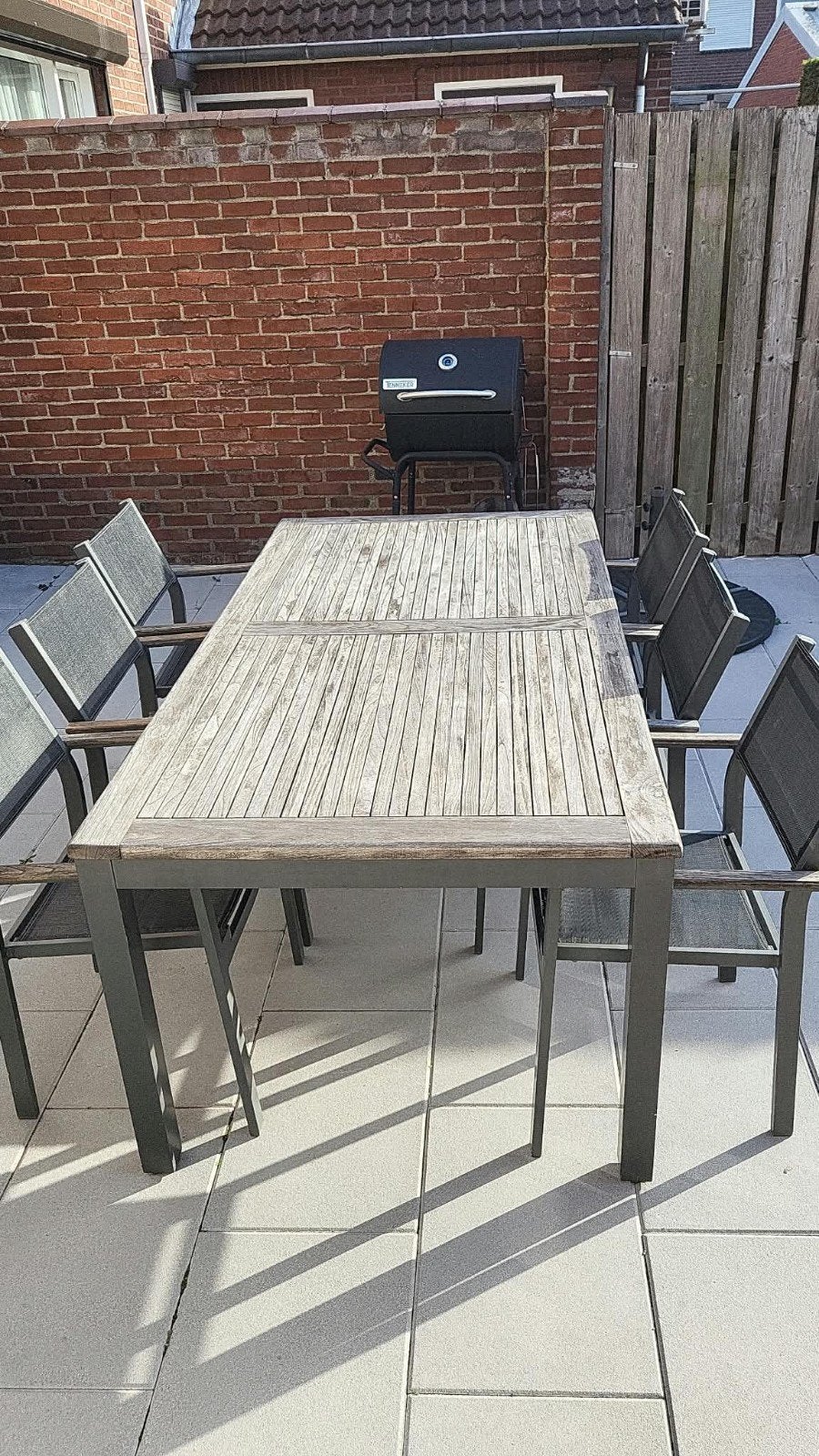 Eet tafel, Tuin en Terras, Ophalen, Gebruikt, Eettafel, Hardhout