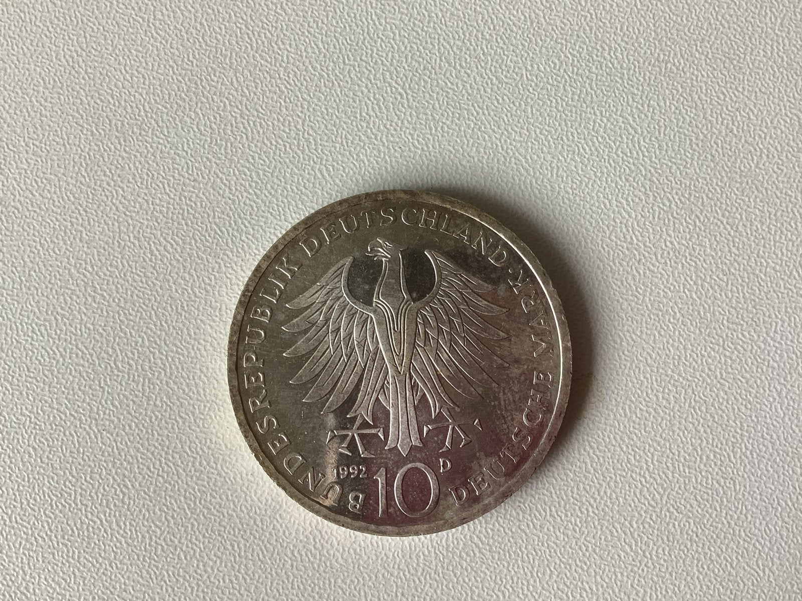 Duitse 10 Mark munt 1992 - Humboldt, Ophalen of Verzenden, Duitsland, Losse munt, Zilver