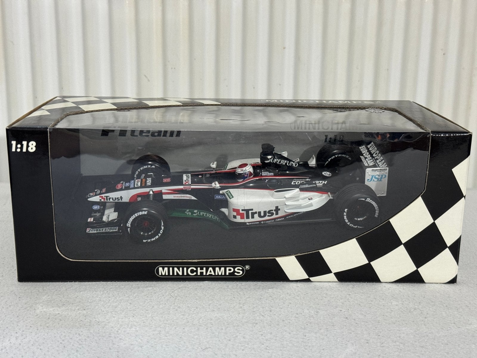 1:18 European Minardi Cosworth PS03 Verstappen, Ophalen of Verzenden, Zo goed als nieuw, Auto, MiniChamps