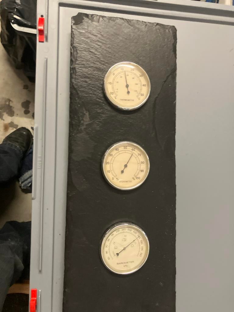 Weerstation met thermometer, hygrometer en barometer, Ophalen, Gebruikt, Weerstation
