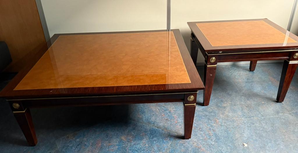 Art Deco salontafel en bijzettafel super mooi, Huis en Inrichting, Tafels | Salontafels, Ophalen, 50 tot 100 cm, Zo goed als nieuw