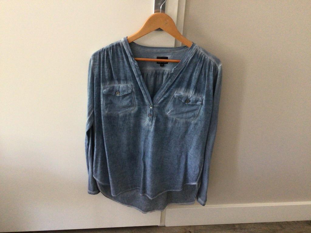 Blouse No Gunmaat M, Kleding | Dames, Maat 38/40 (M), Blauw, Ophalen of Verzenden, Gedragen