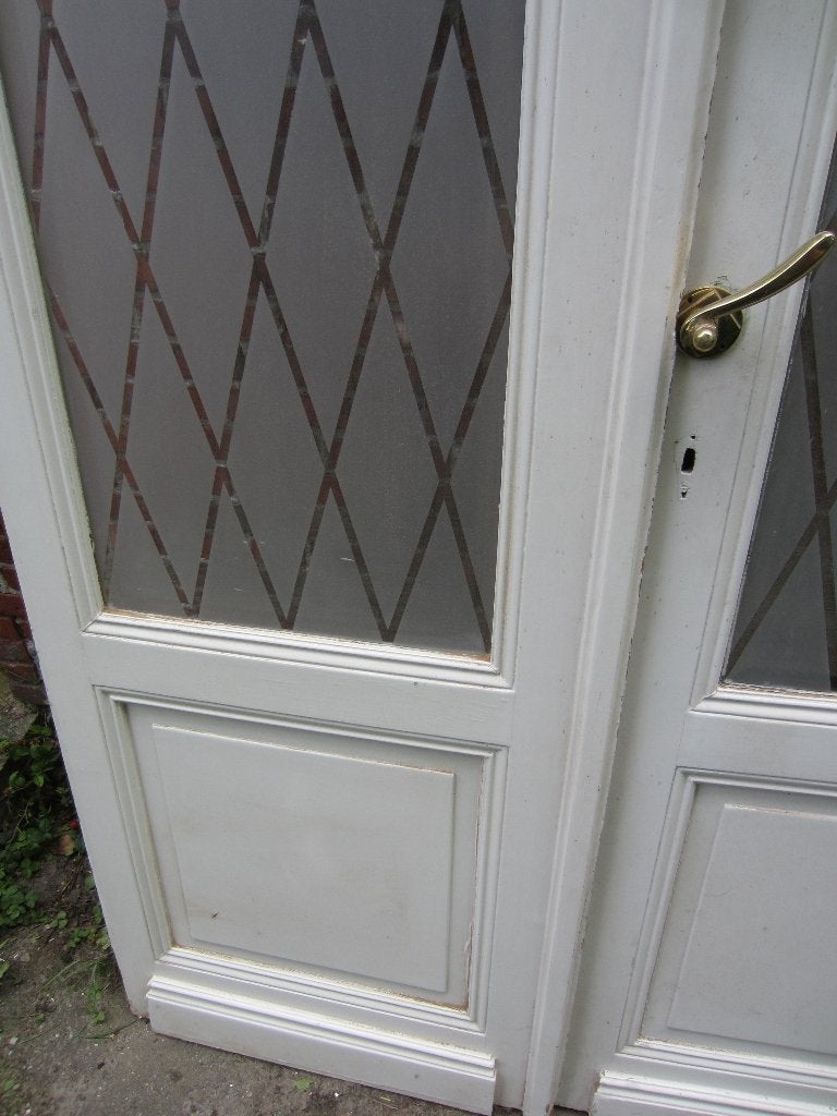 270hx195br Driedlg. deurenset prachtig glas scheidingswand, Ophalen