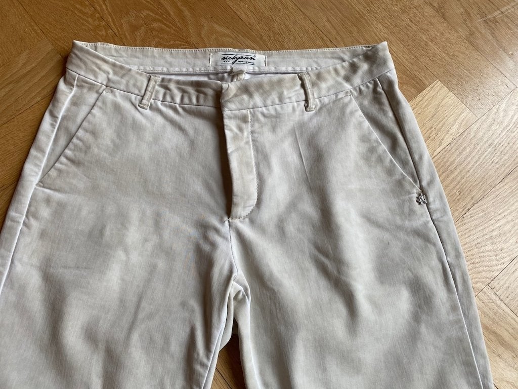 Beige /creme broek van Nickjean, maat 38, Kleding | Dames, Maat 38/40 (M), Beige, Ophalen of Verzenden, Lang