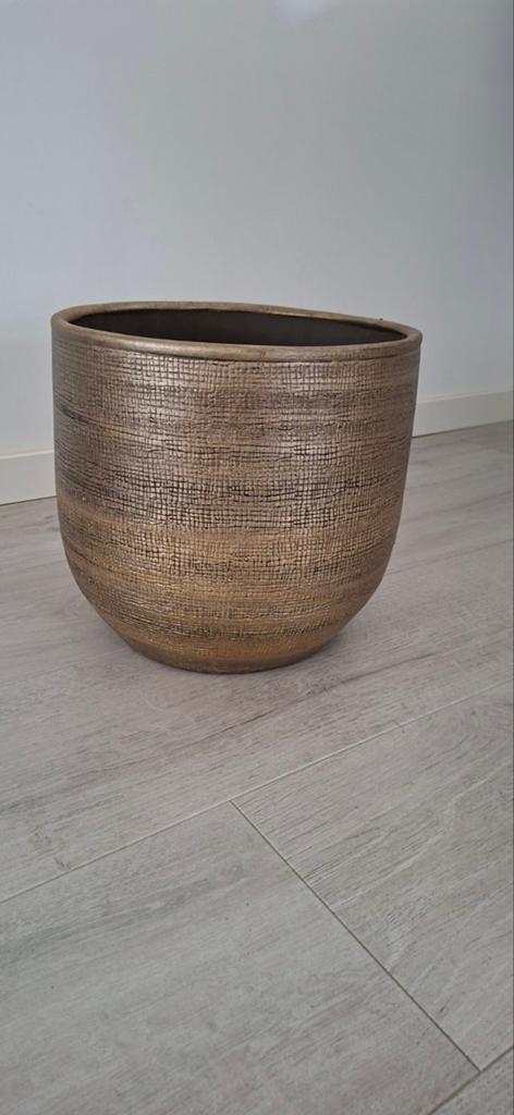 Plantenpot Mira - goudkleurig (Ø 34 cm, H 31cm), Huis en Inrichting, Kamerplanten, Ophalen