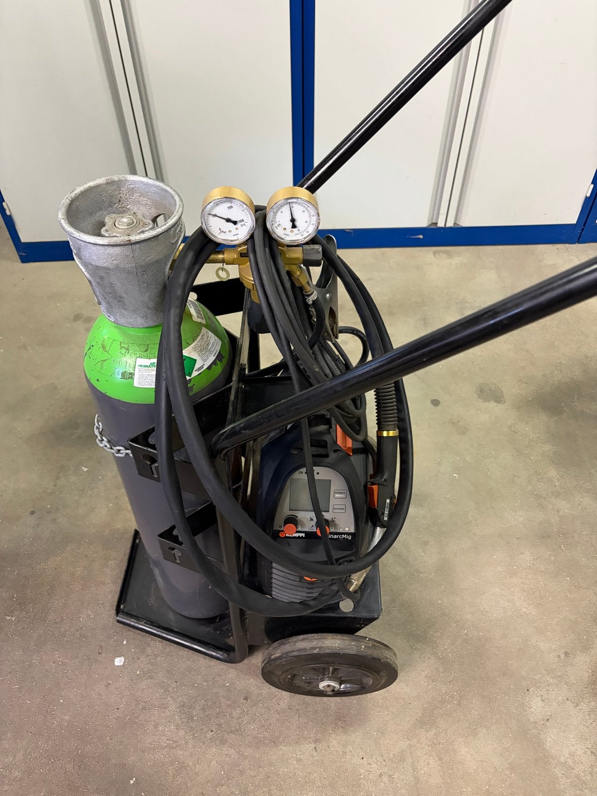 Kemppi MinarcMig Adaptive 180 Lasapparaat met Gasfles, Ophalen, 150 tot 250 ampère, Co2