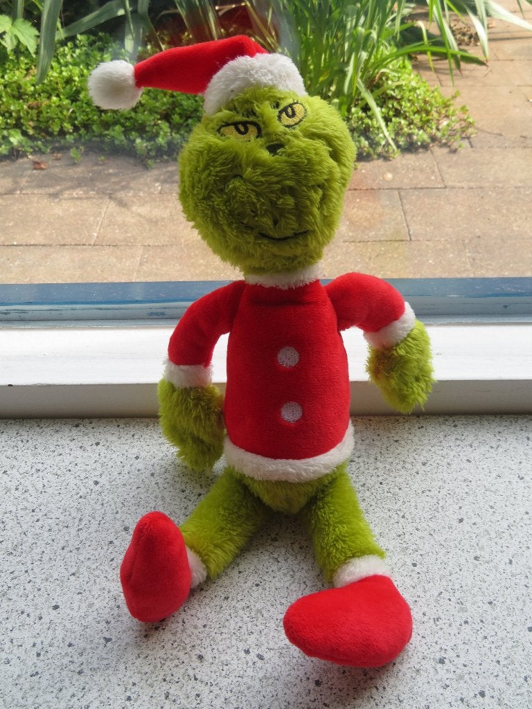 Groene Knuffel The Grinch in kerstoutfit  Dr Seuss 2024, Kinderen en Baby's, Ophalen of Verzenden, Zo goed als nieuw, Overige typen