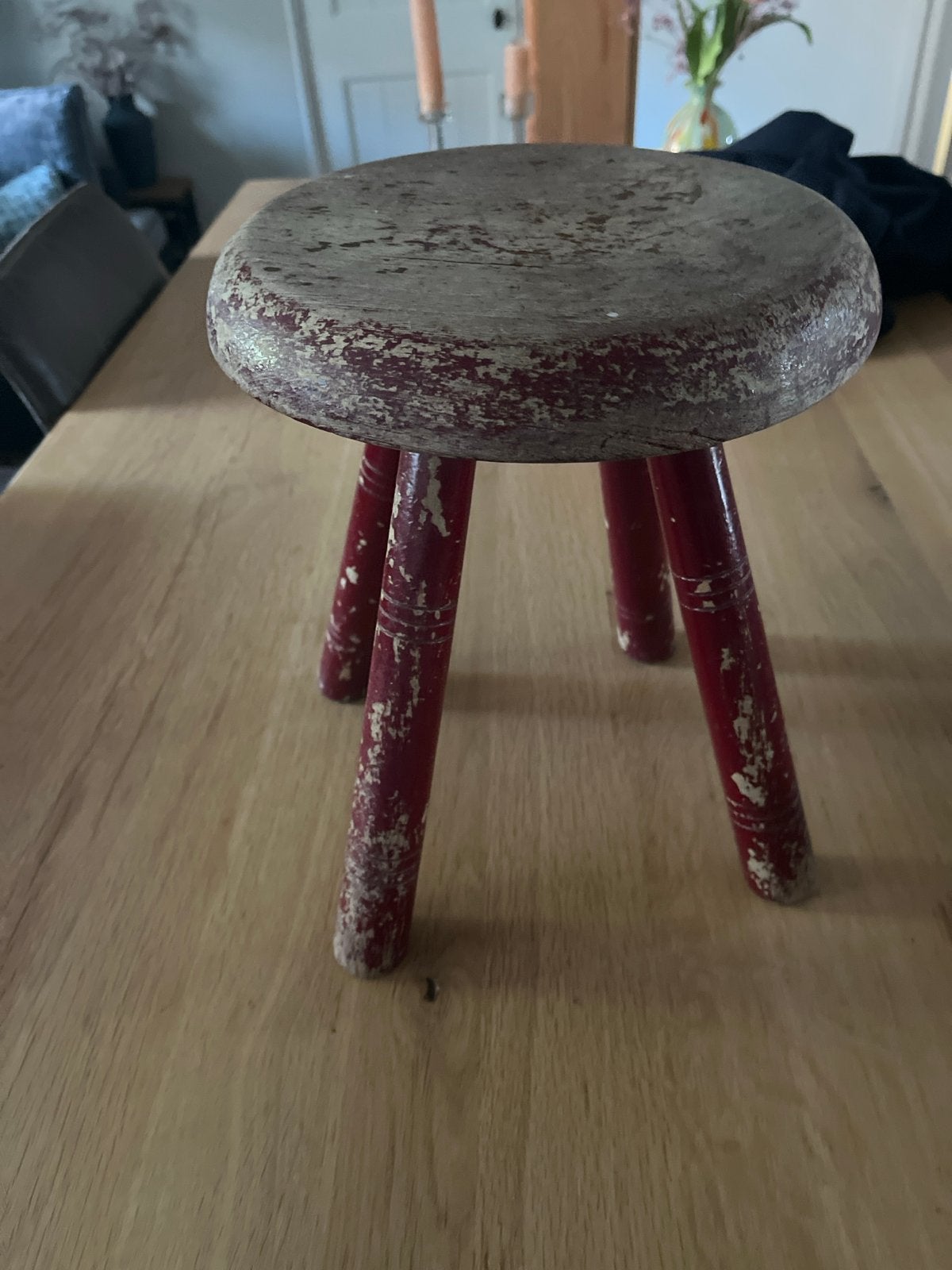 Vintage Melkkrukje - Ossenbloedrood, Ophalen of Verzenden, Gebruikt, Hout