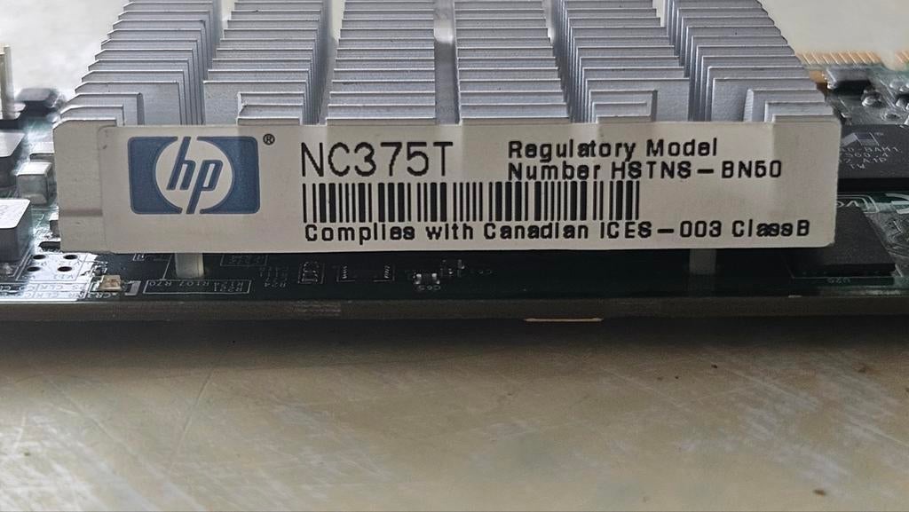 HP NC375T 4-poorts Server Netwerkkaart, Ophalen of Verzenden, Gebruikt, Intern, HP