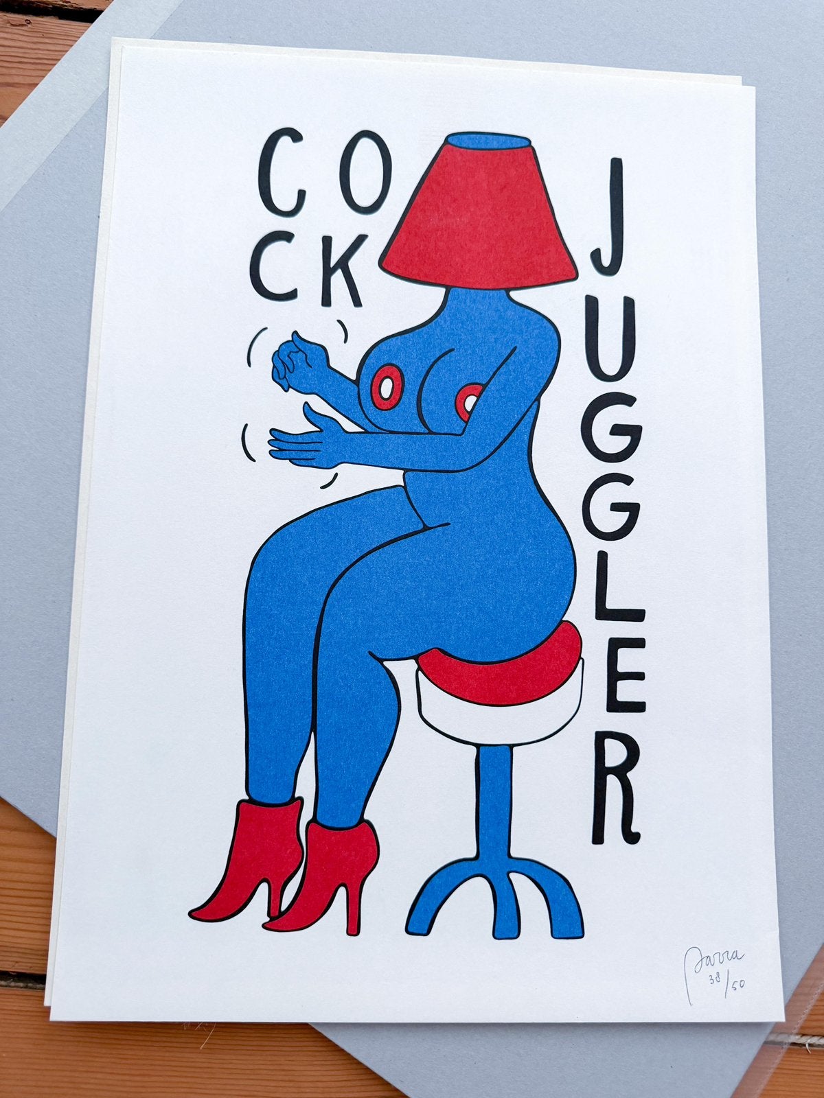 Piet Parra Cock Juggler (2007) - Print (Pieter Janssen), Ophalen of Verzenden