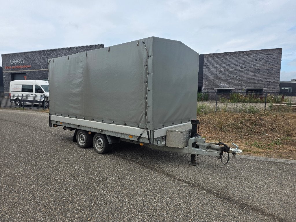 Zeer nette Hapert Plateau aanhanger Met Huif Topstaat 3500t, Auto diversen, Aanhangers en Bagagewagens, Ophalen, Zo goed als nieuw