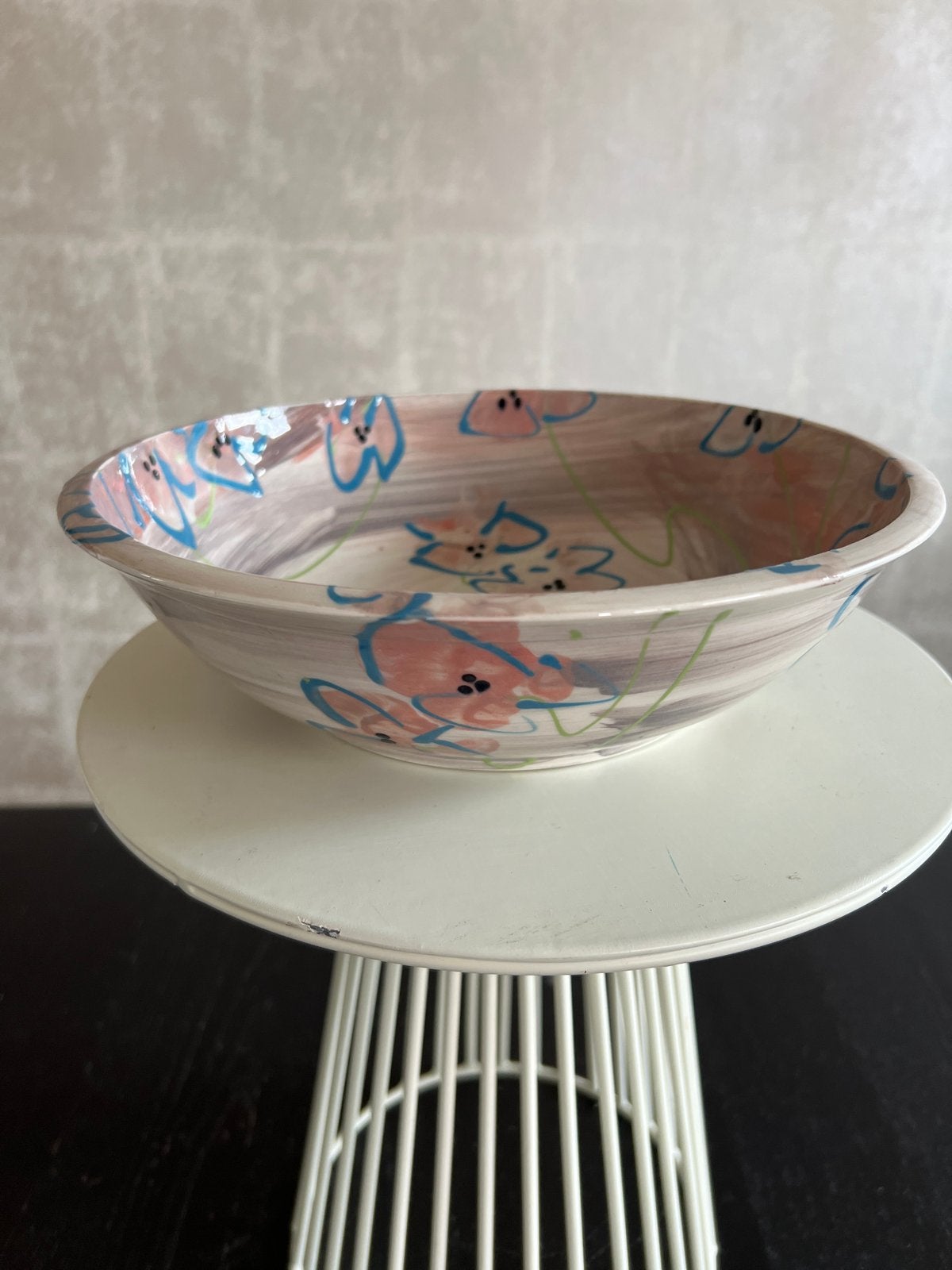 Unieke Handgemaakte Keramiek Schaal - Studio Pottery Ø 27 cm, Ophalen of Verzenden