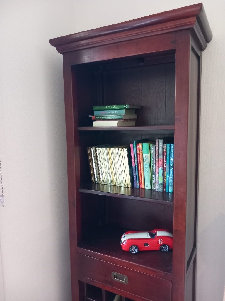 houten boekenkast, Gebruikt, 150 tot 200 cm, 25 tot 50 cm, 50 tot 100 cm