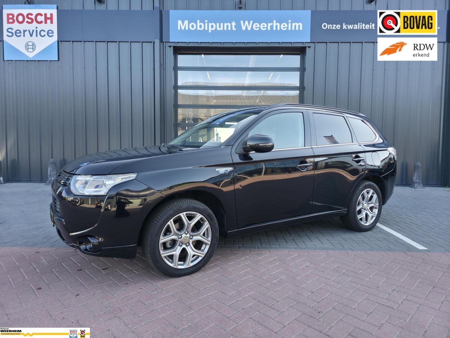 Mitsubishi Outlander 2.0 PHEV Intense +, technisch zeer goed, Auto's, 4 cilinders, Zwart, Bedrijf, Hybride Elektrisch/Benzine