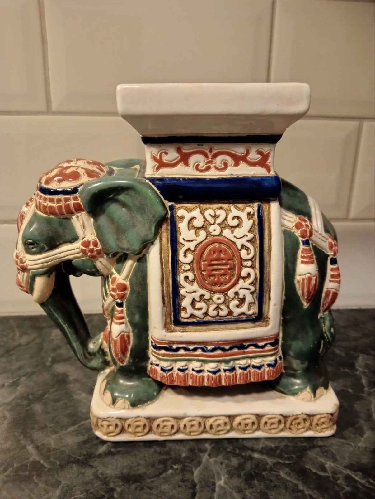 Oosterse olifant plantenstandaard vintage, Ophalen, Zo goed als nieuw, Dier