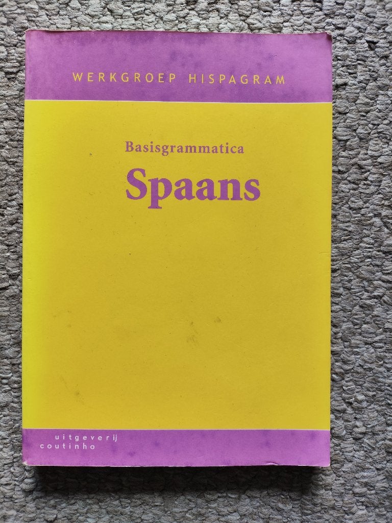 Werkgroep Hispagram Basisgrammatica Spaans zie foto's., Ophalen of Verzenden, Alpha