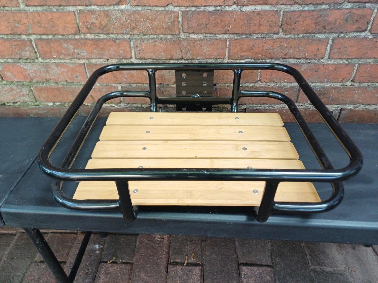 Dresco Voordrager Zwart met Bamboe Planken - Nieuw (Retour), Ophalen of Verzenden, Nieuw