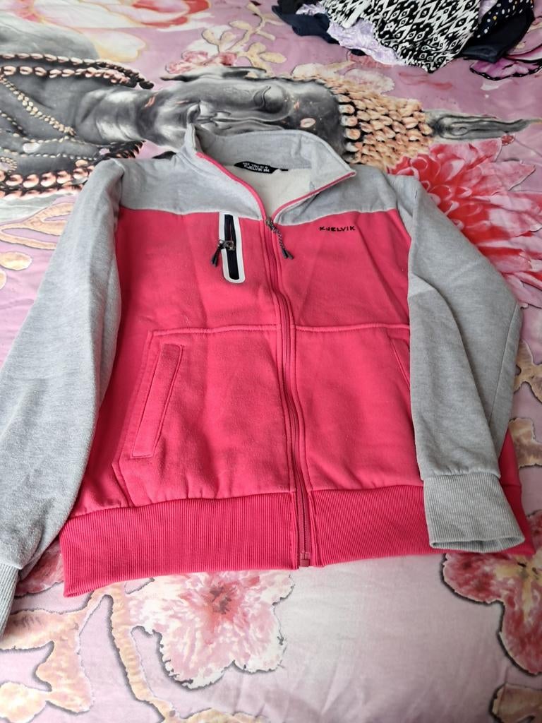 Kjelvik vest roze/grijs maat 42, Maat 42/44 (L), Ophalen of Verzenden, Zo goed als nieuw, Kjelvik