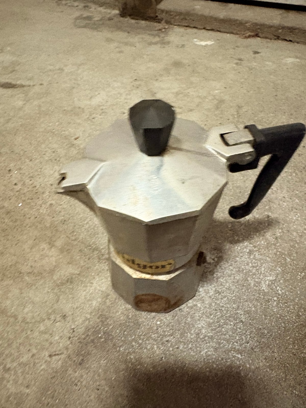 Vintage percolator koffiepot - Aluminium 1 kops, Gebruikt, Overige modellen, Gemalen koffie, Ophalen of Verzenden