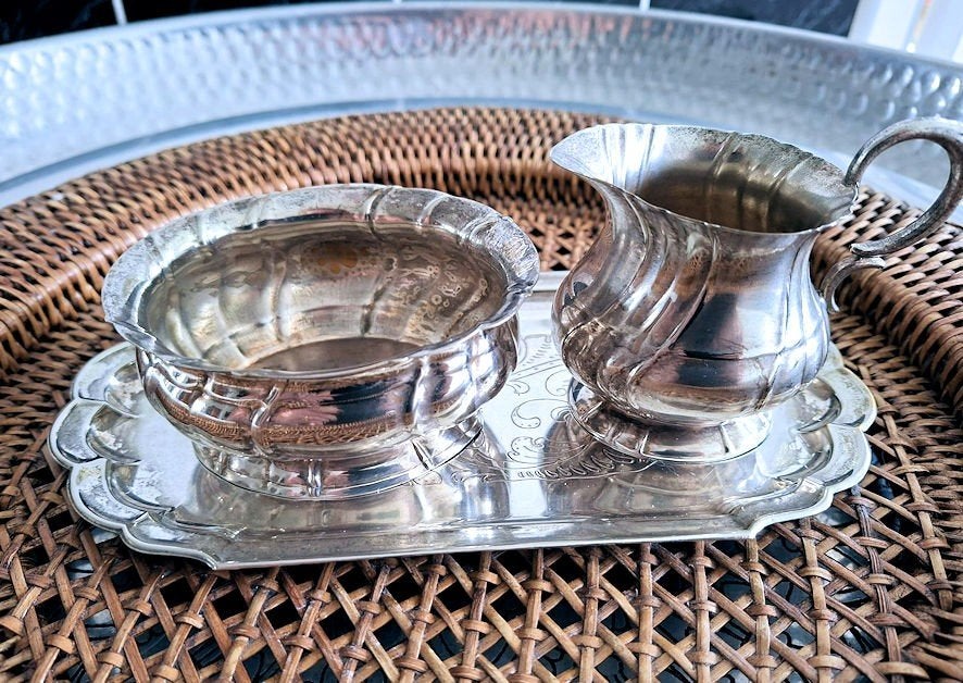 Elegant Brocante Verzilverd Roomstel - 3 delig, Ophalen of Verzenden