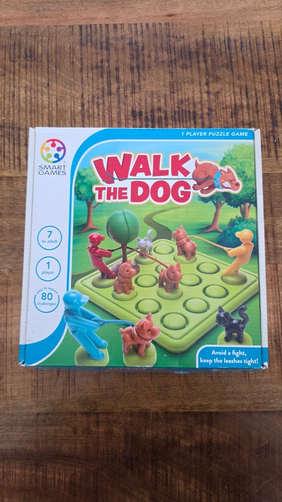 SmartGames Walk the Dog - Logica Puzzelspel (80 opdrachten), Een of twee spelers, Ophalen of Verzenden, Zo goed als nieuw, SmartGames